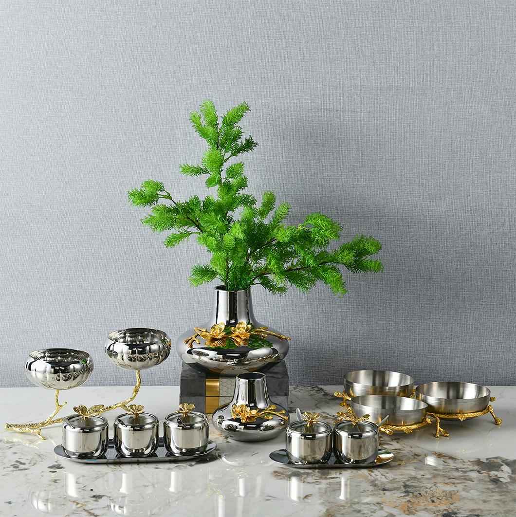 Silver Stainless Steel Home Decor Collection