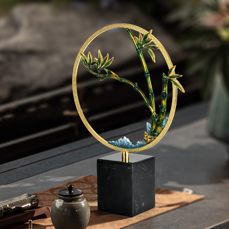 Creative bamboo enamel decoration