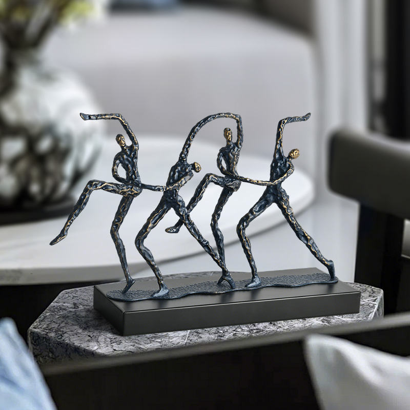 Creative gymnastics figure sculpture ornaments