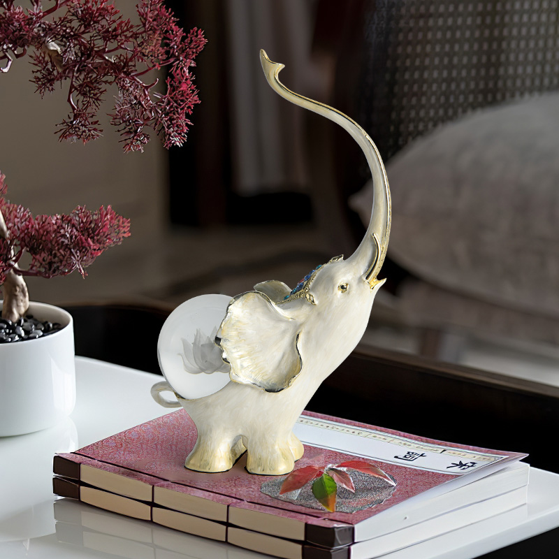 Crystal Ball Elephant Ornament