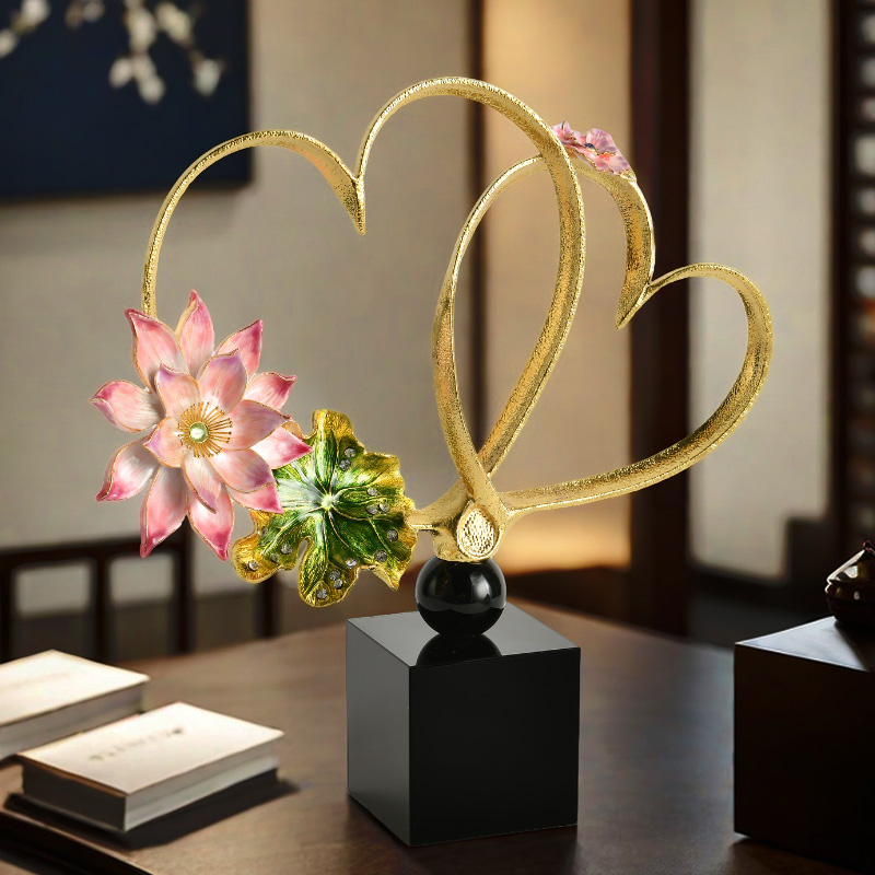 Enamel lotus ornaments