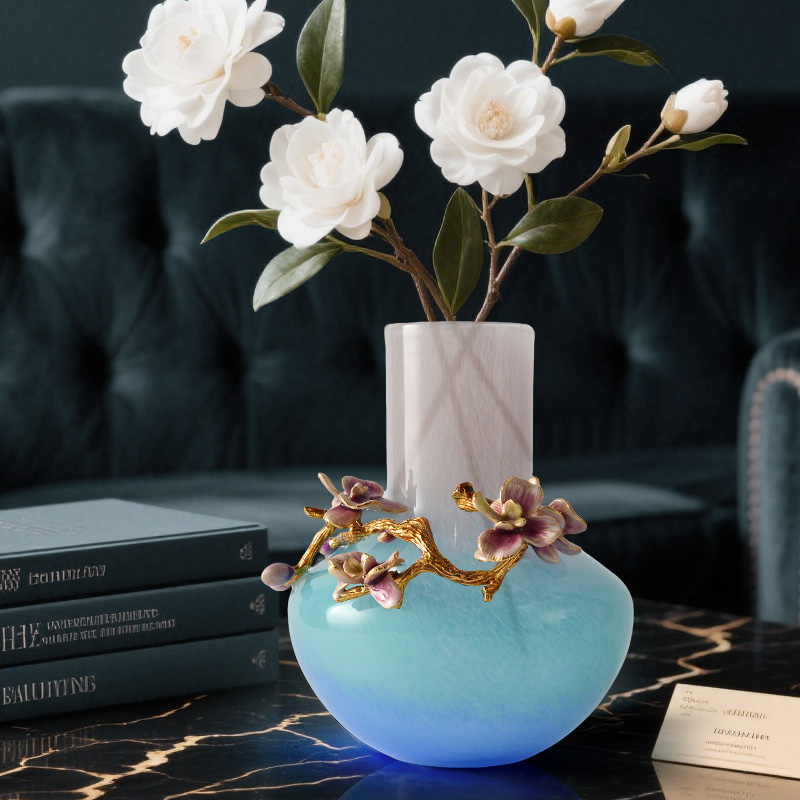 Gradual narrow glass vase