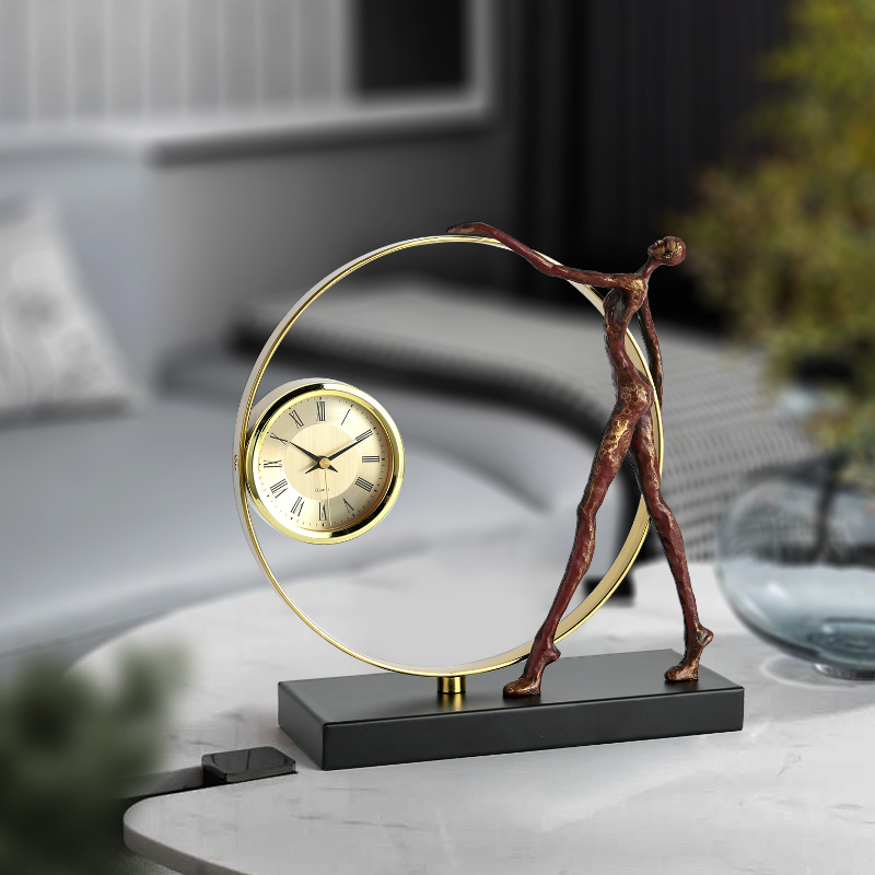 Sculpture shaped clock ornament